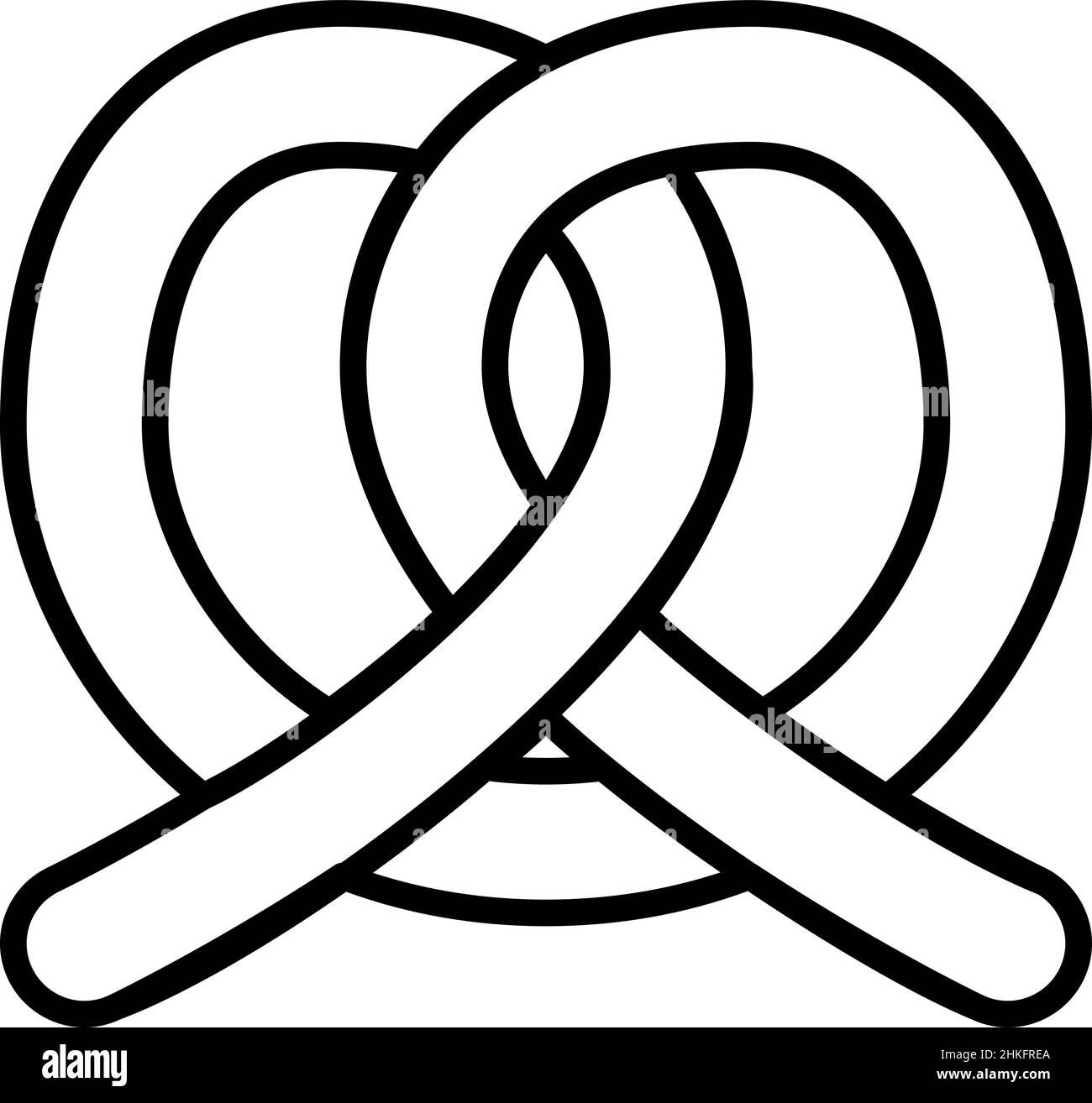 Pretzel Food Outline Icon Vector Stock Vector Image & Art - Alamy