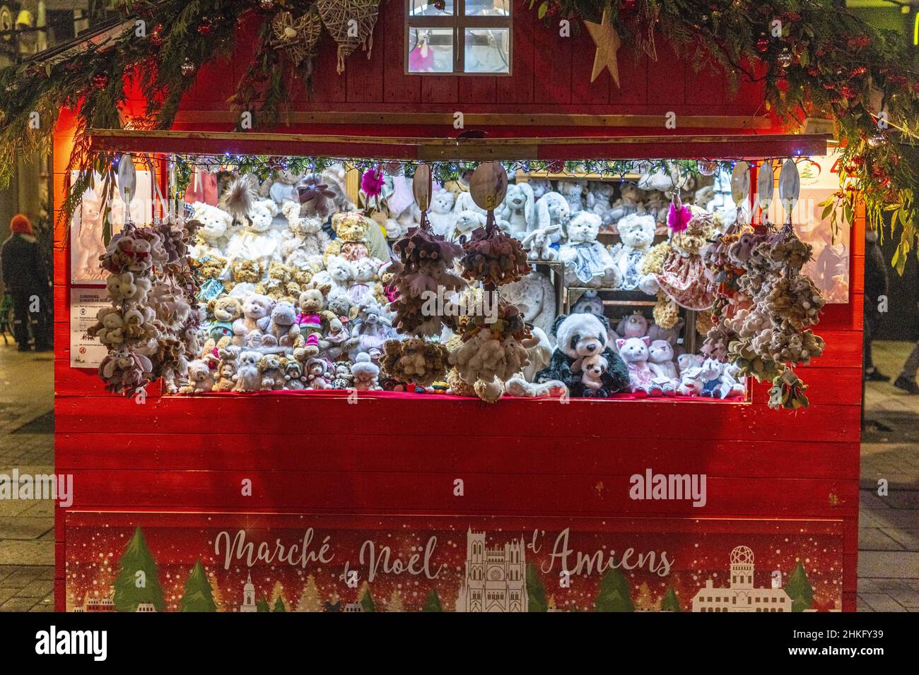 France, Somme, Amiens, Christmas market Stock Photo Alamy