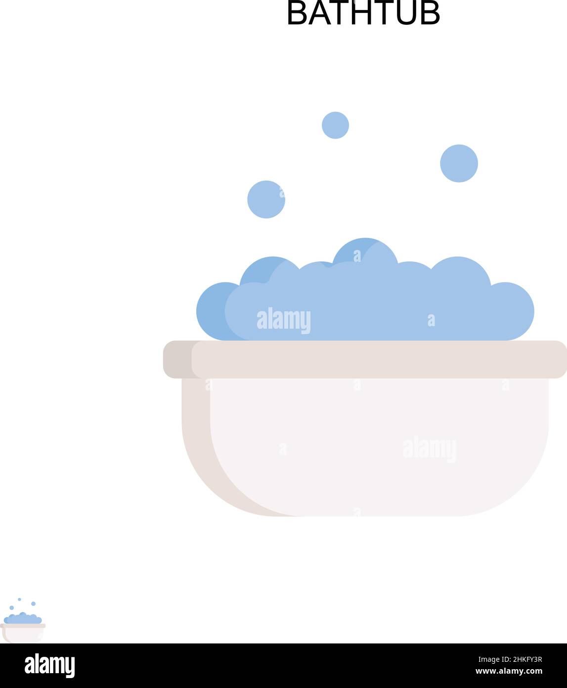 Bathtub Simple vector icon. Illustration symbol design template for web ...