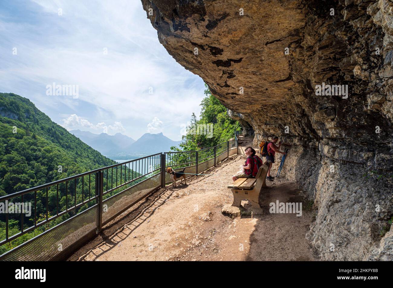 France, Haute-Savoie (74), Annecy, Lake Annecy, Angon, short walk to the Angon waterfall (MR) yes Stock Photo