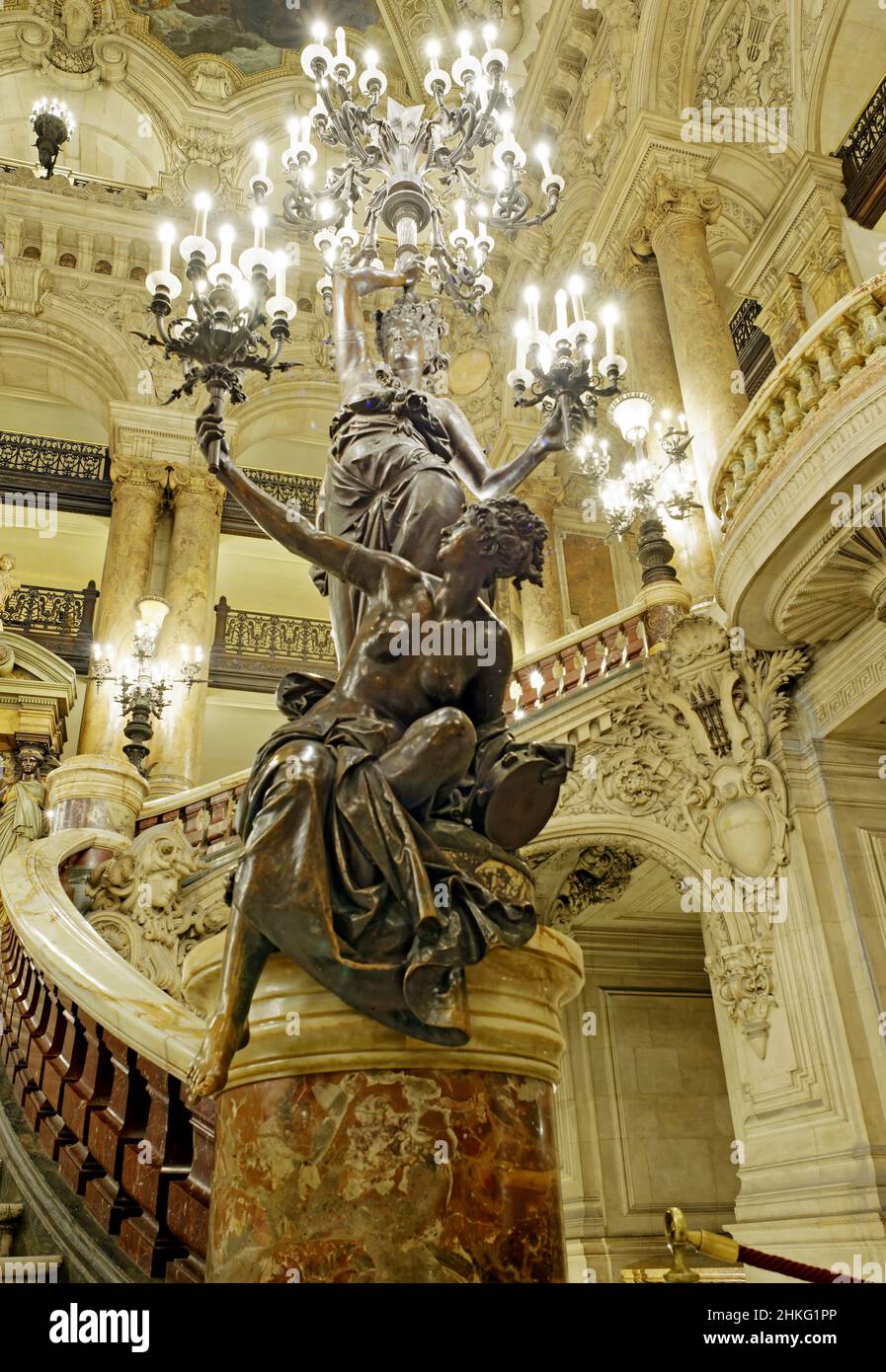 France, Paris, Garnier opera house, the stairway Stock Photo