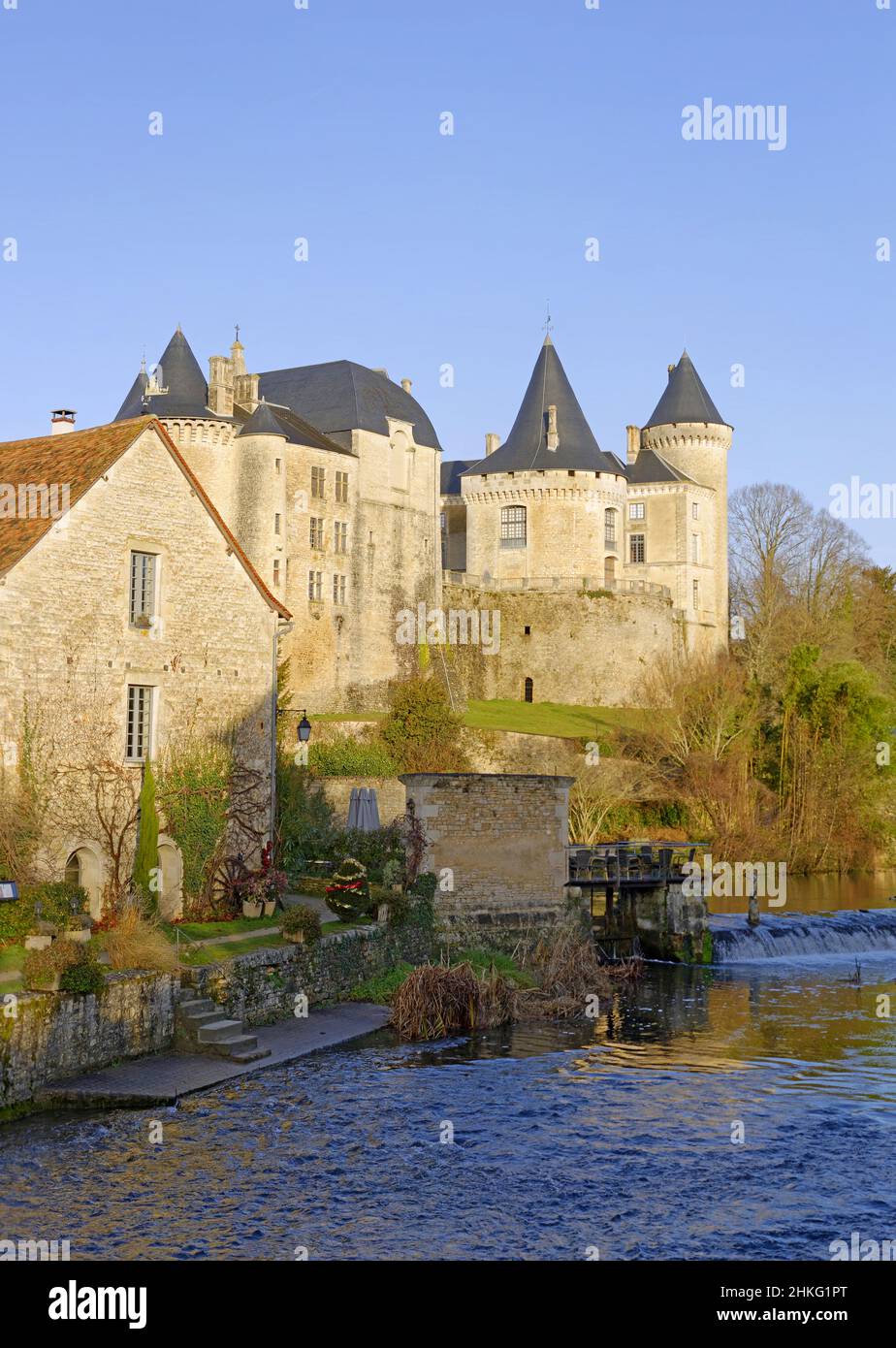 France, Charente Maritime, Verteuil castle Stock Photo