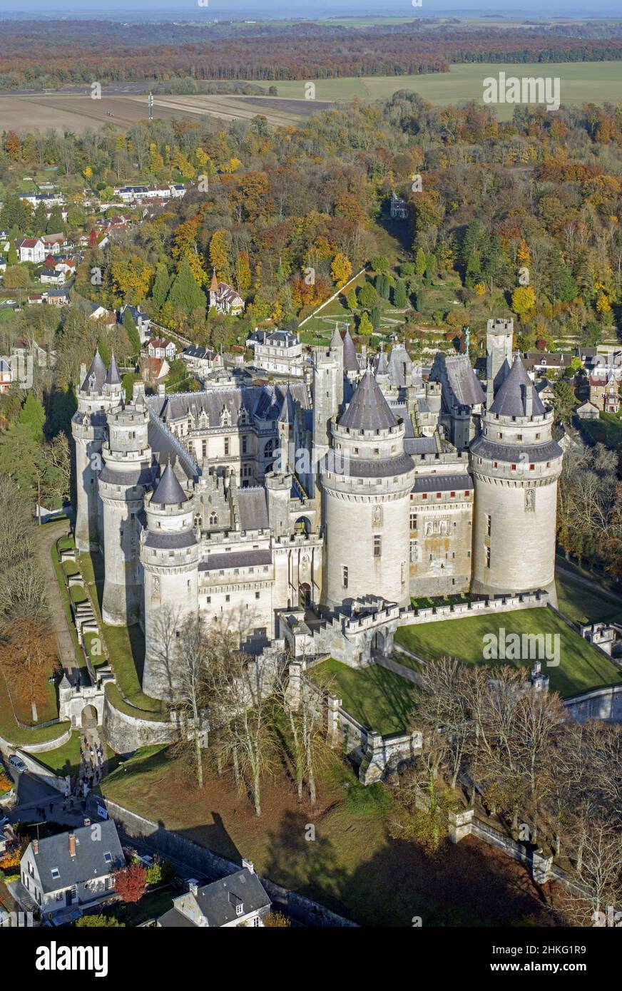 France, Oise (60), the castle of Pierrefonds Stock Photo