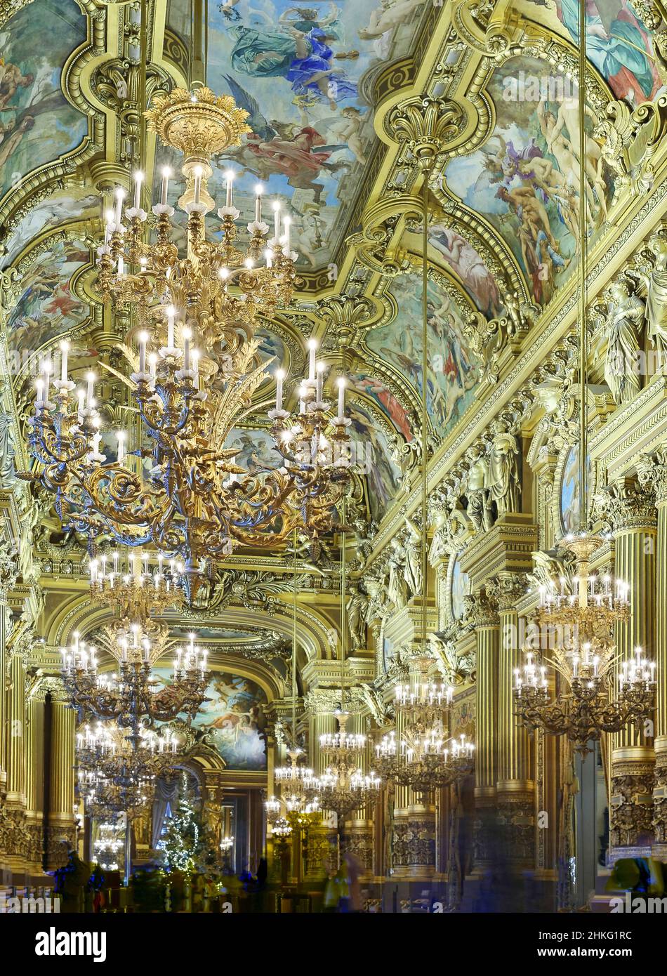 France, Paris, Garnier Opera, the Grand Foyer Stock Photo