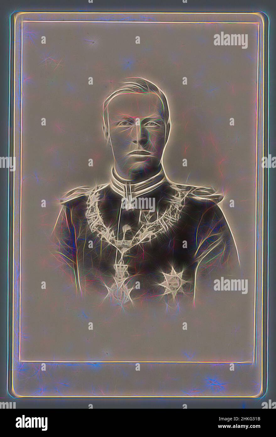 Inspired by Portrait of Prince Henry, 1900 - 1901, height 162 mm × width 105 mm, Reimagined by Artotop. Classic art reinvented with a modern twist. Design of warm cheerful glowing of brightness and light ray radiance. Photography inspired by surrealism and futurism, embracing dynamic energy of modern technology, movement, speed and revolutionize culture Stock Photo
