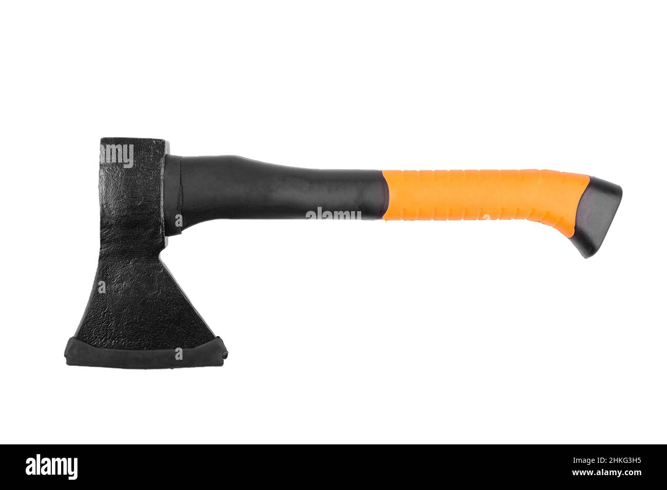 ax with fiberglass handle isolated on white background Stock
