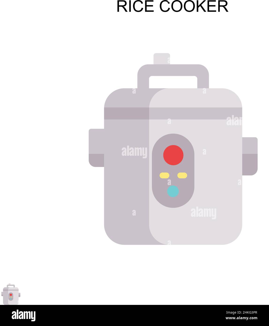 Rice cooker Simple vector icon. Illustration symbol design template for web mobile UI element