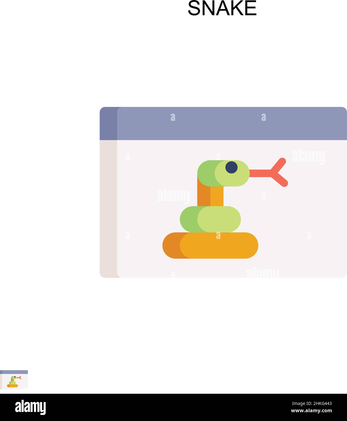 Snake Simple vector icon. Illustration symbol design template for web ...