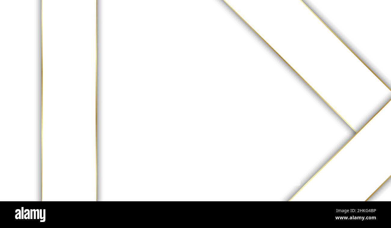 Abstract white background with golden lines - Vector illustration Stock ...