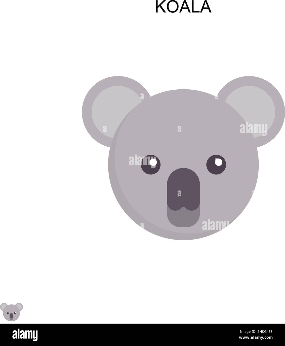 Koala Simple vector icon. Illustration symbol design template for web ...