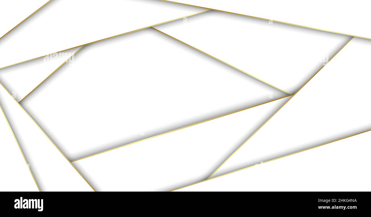 Abstract white background with golden lines - Vector illustration Stock ...