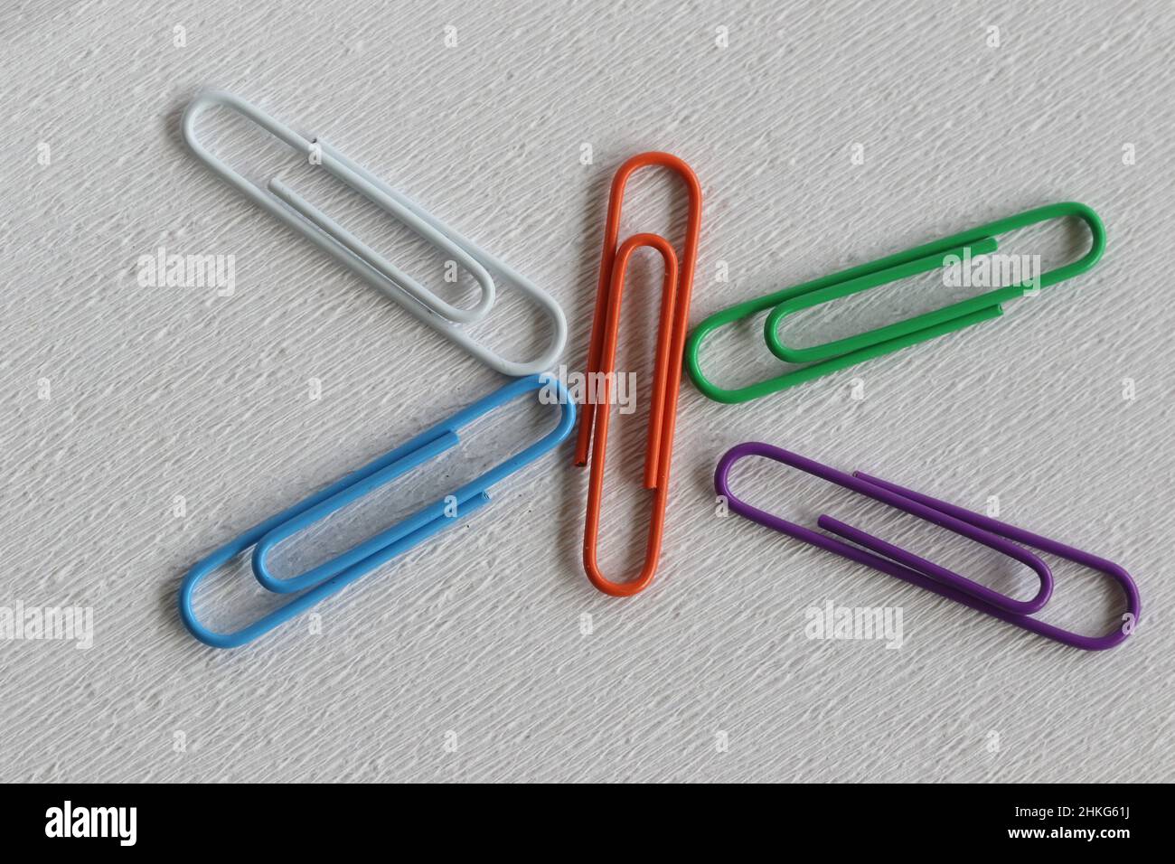colorful paper clips Stock Photo Alamy