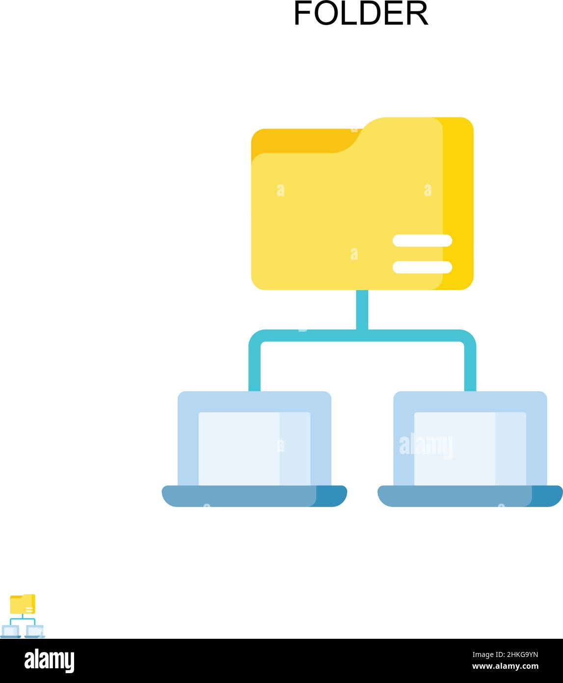 Folder Simple vector icon. Illustration symbol design template for web ...