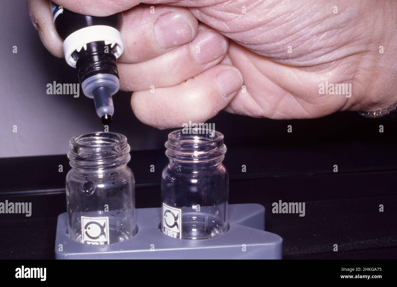Picture of Aquarium measurement test for water chemical values Stock Photo - Alamy