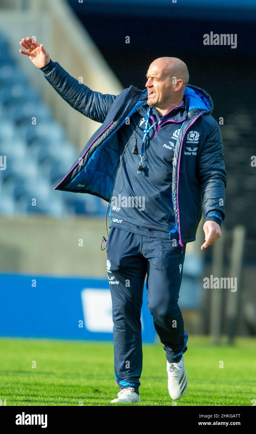 Ian Rutherford February 4th 2022. Guinness Six Nations rugby: Scotland coach Gregor ...