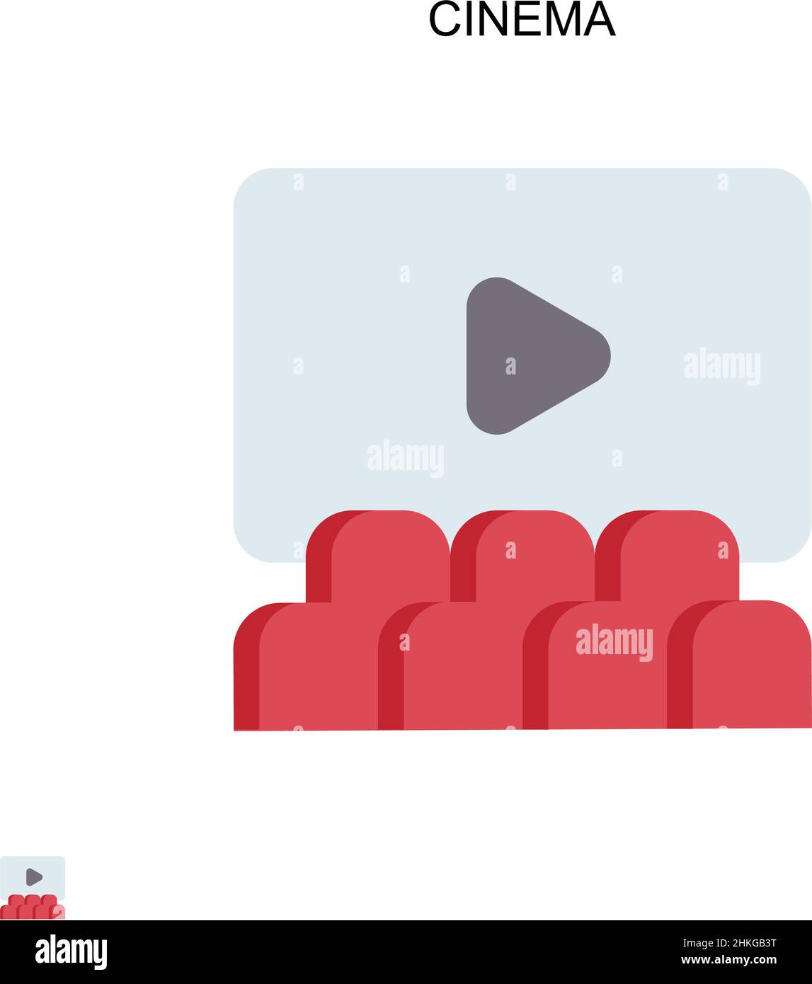 Cinema Simple vector icon. Illustration symbol design template for web mobile UI element. Stock Vector