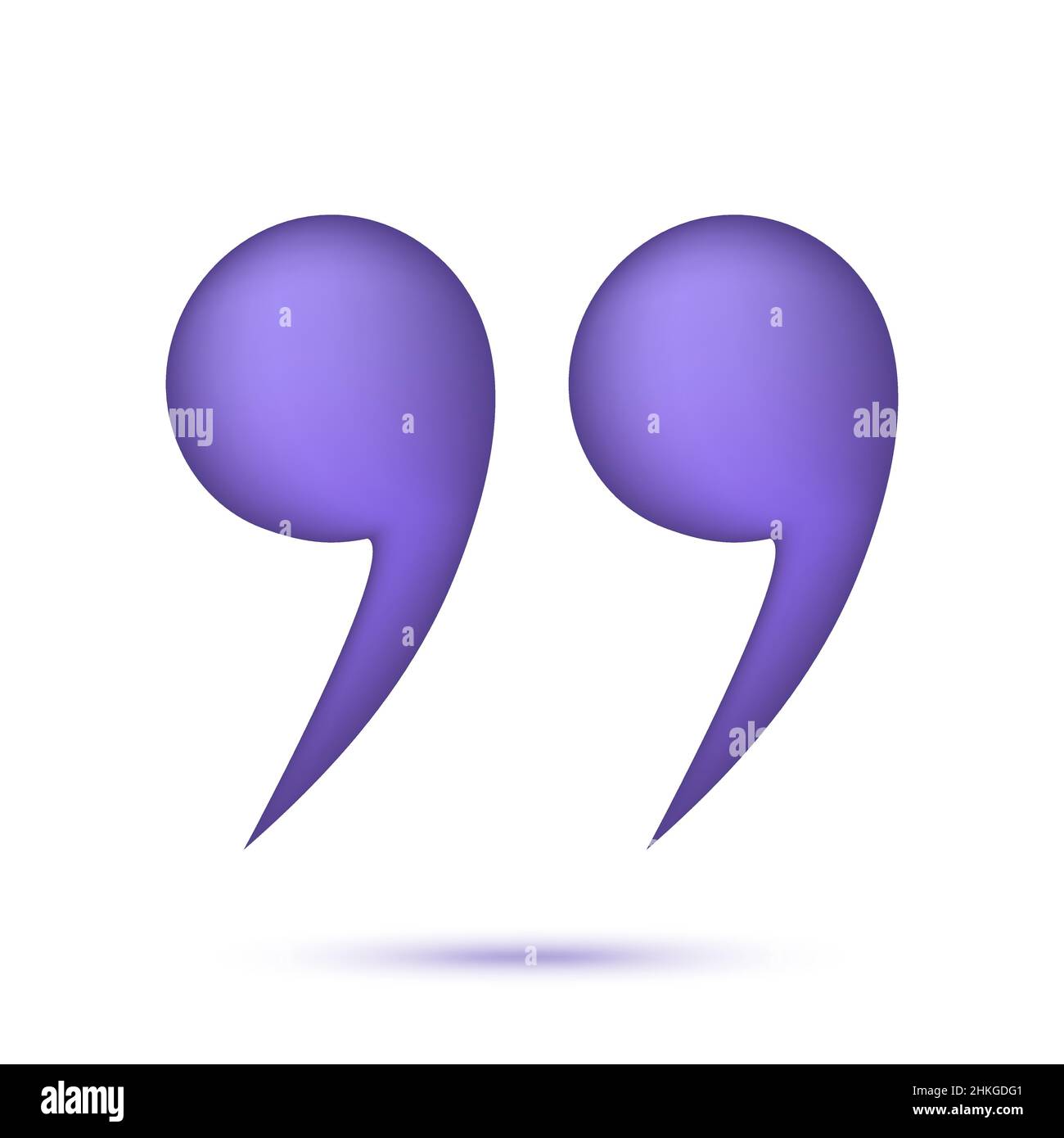 3d quotation mark icon Stock Vector