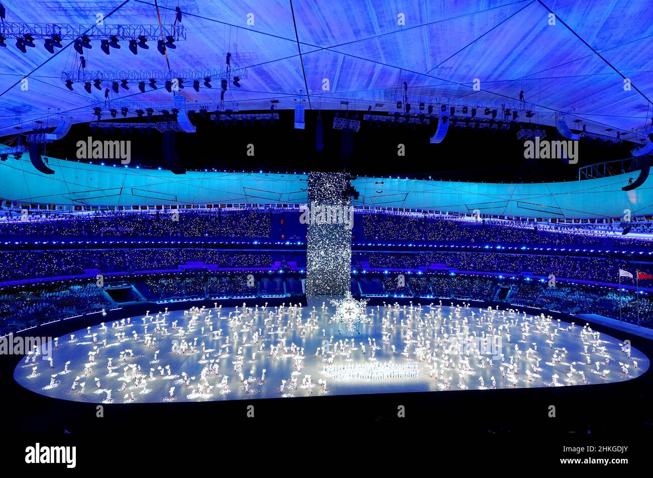 Performers during the opening ceremony of the Beijing 2022 Winter Olympic Games at the Beijing National Stadium in China. Picture date: Friday February 4, 2022. Stock Photo