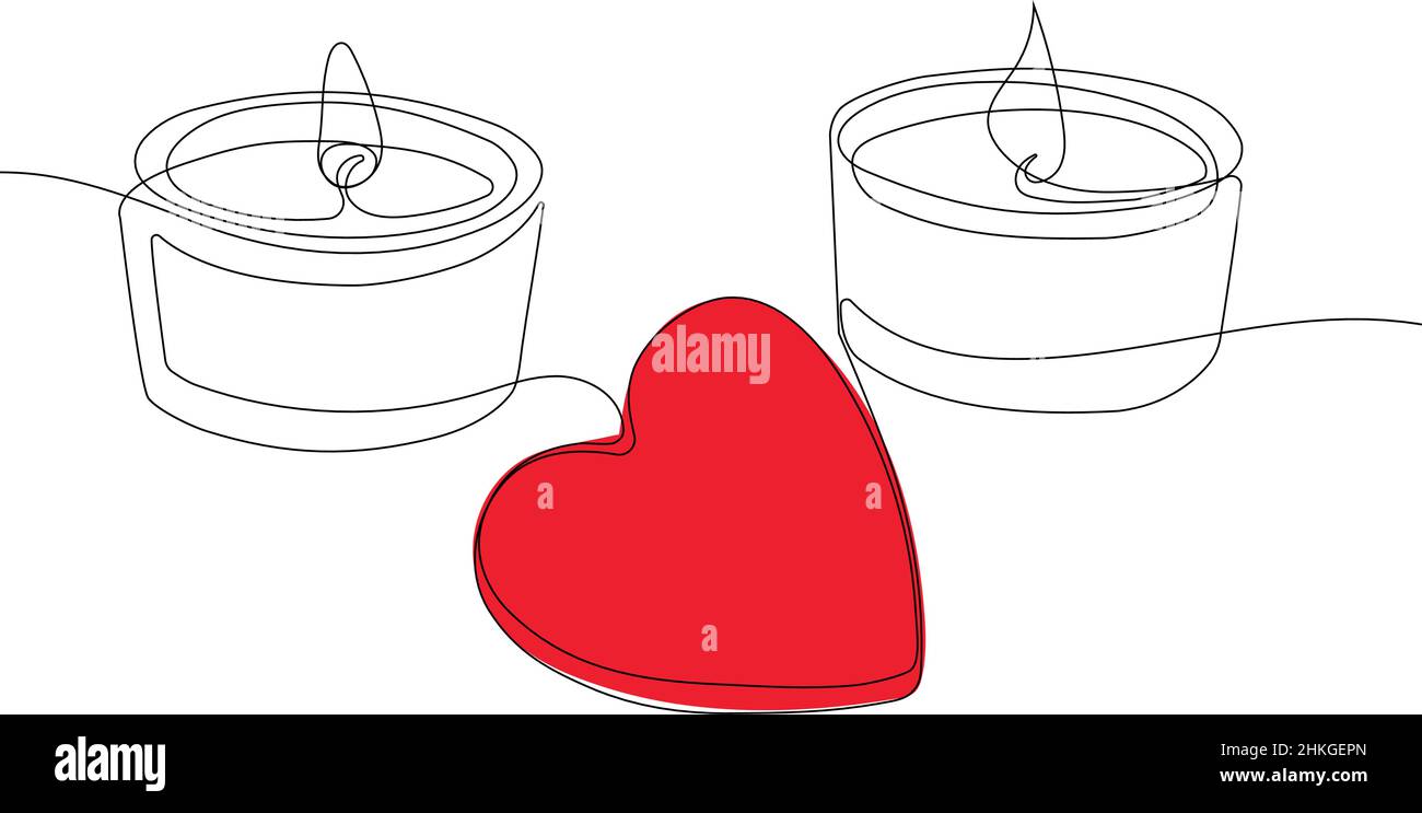 Romantic atmosphere candles with a flowers Stock Vector