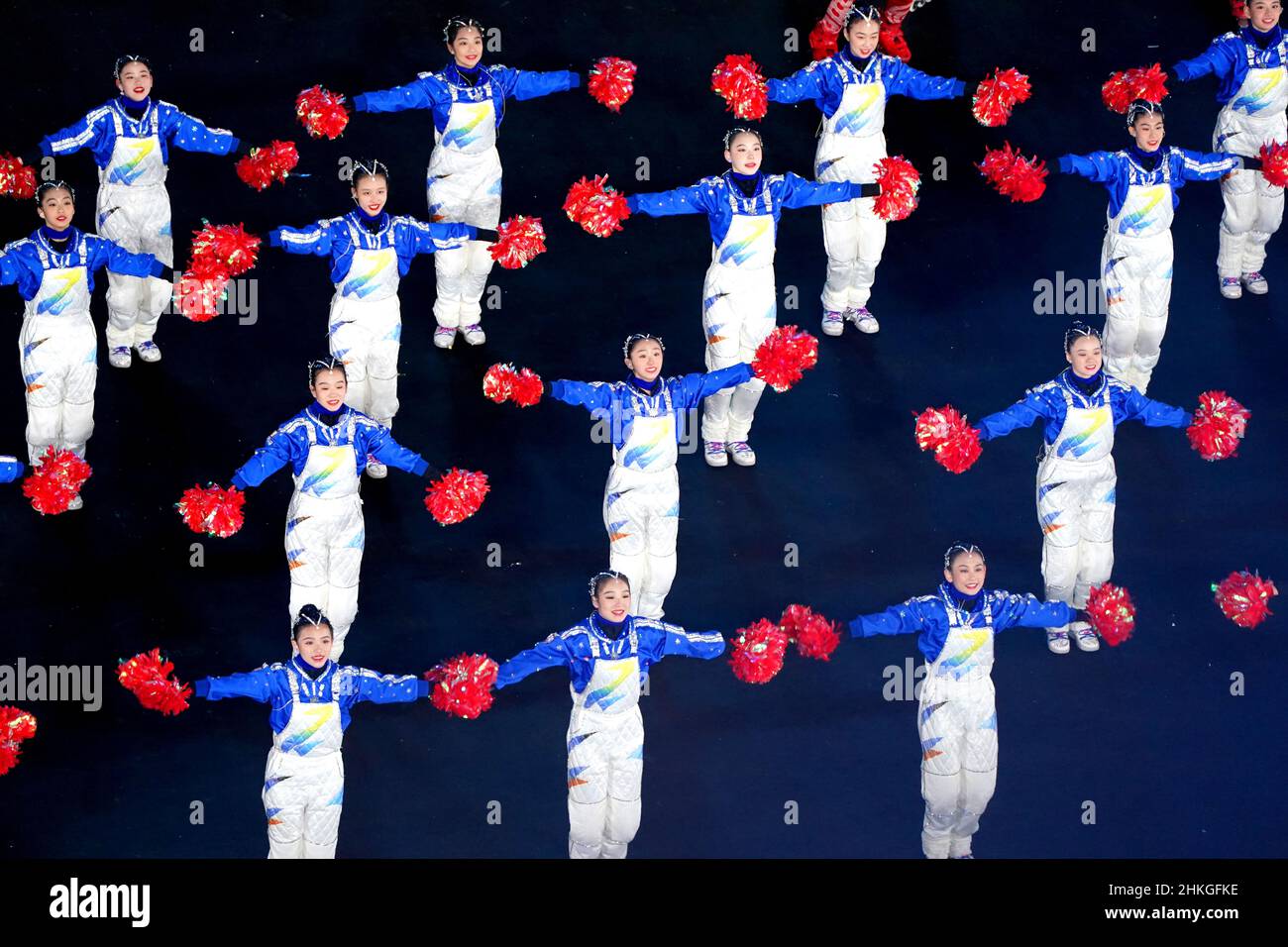 Performers during the opening ceremony of the Beijing 2022 Winter Olympic Games at the Beijing National Stadium in China. Picture date: Friday February 4, 2022. Stock Photo