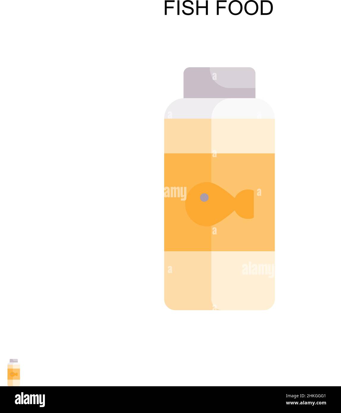 Fish food Simple vector icon. Illustration symbol design template for ...