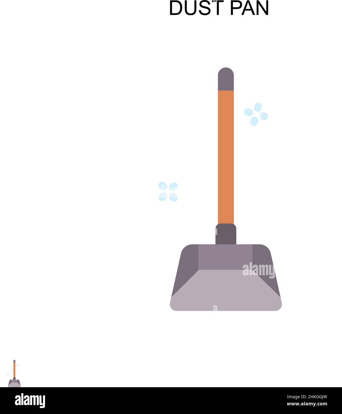 Dust pan Simple vector icon. Illustration symbol design template for web mobile UI element Stock