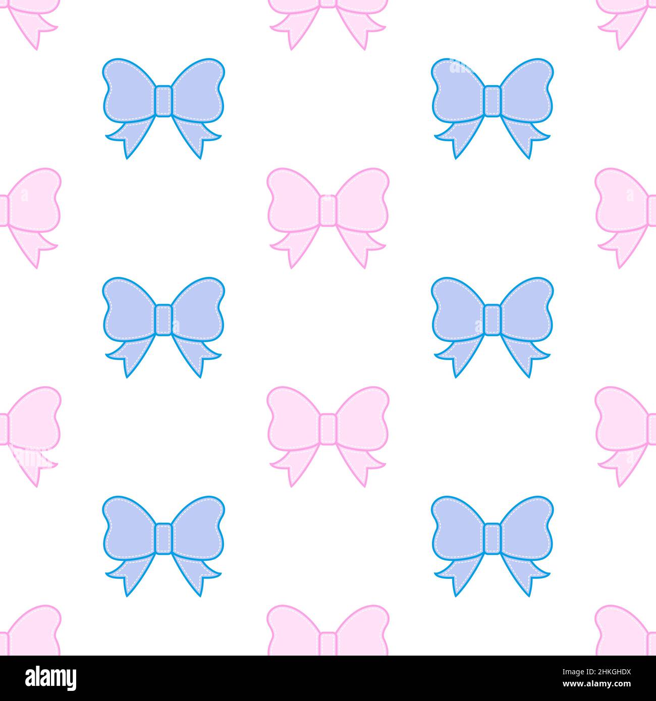 Seamless background with bows. Vector illustration. Abstract color pattern with bows Stock Vector