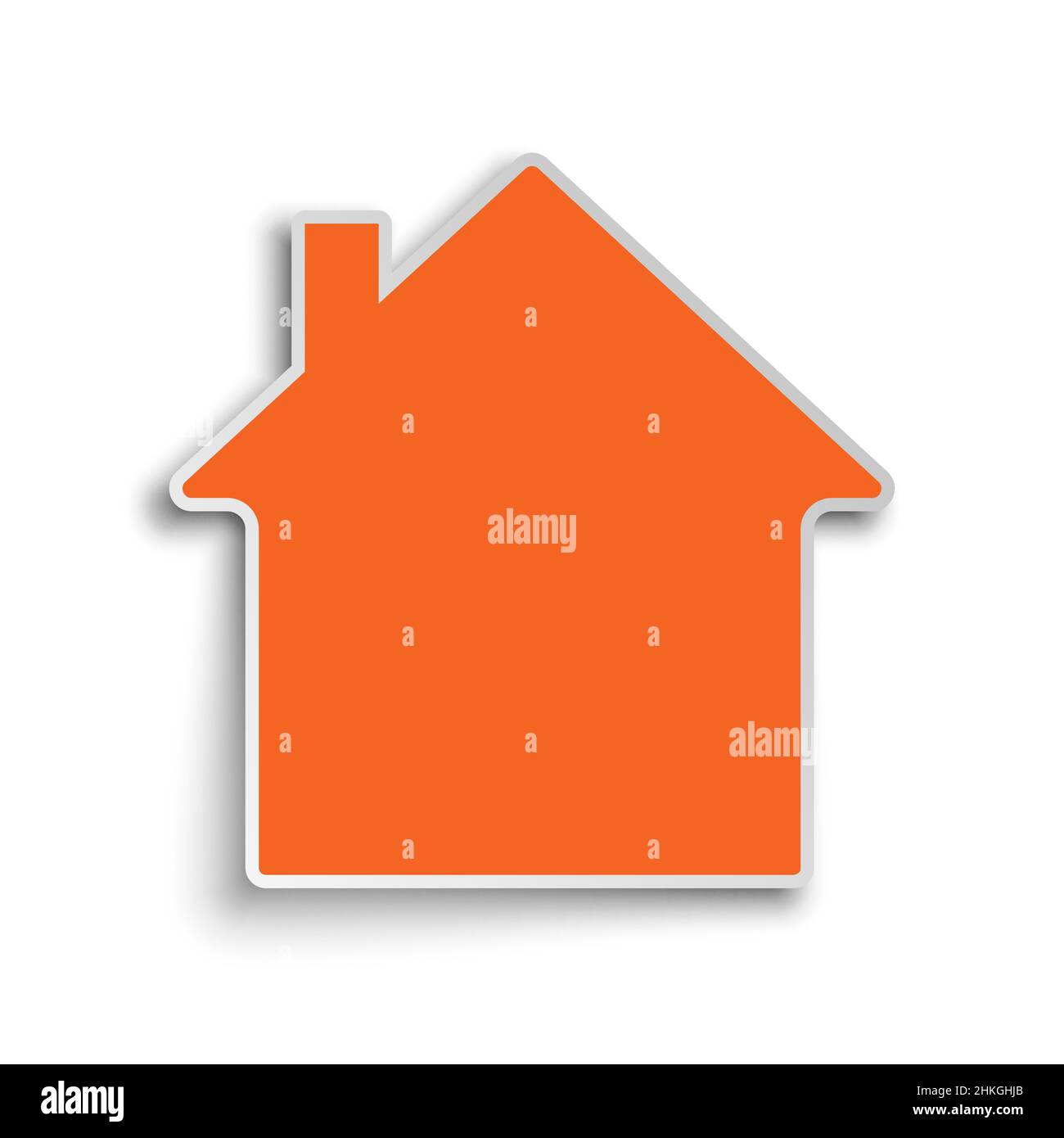 Paper House icon. Vector illustration. Paper sticker in the shape of a ...