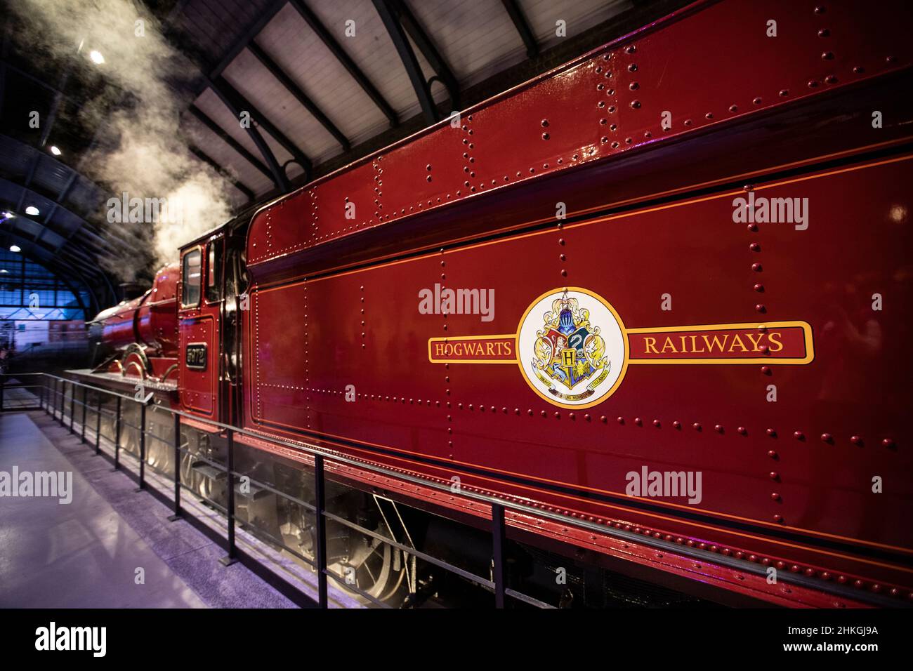 Leavesden, UK January 9th 2022 The Hogwarts Express train, on