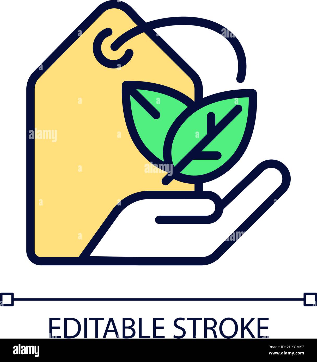 Eco brand pixel perfect RGB color icon Stock Vector Image & Art - Alamy
