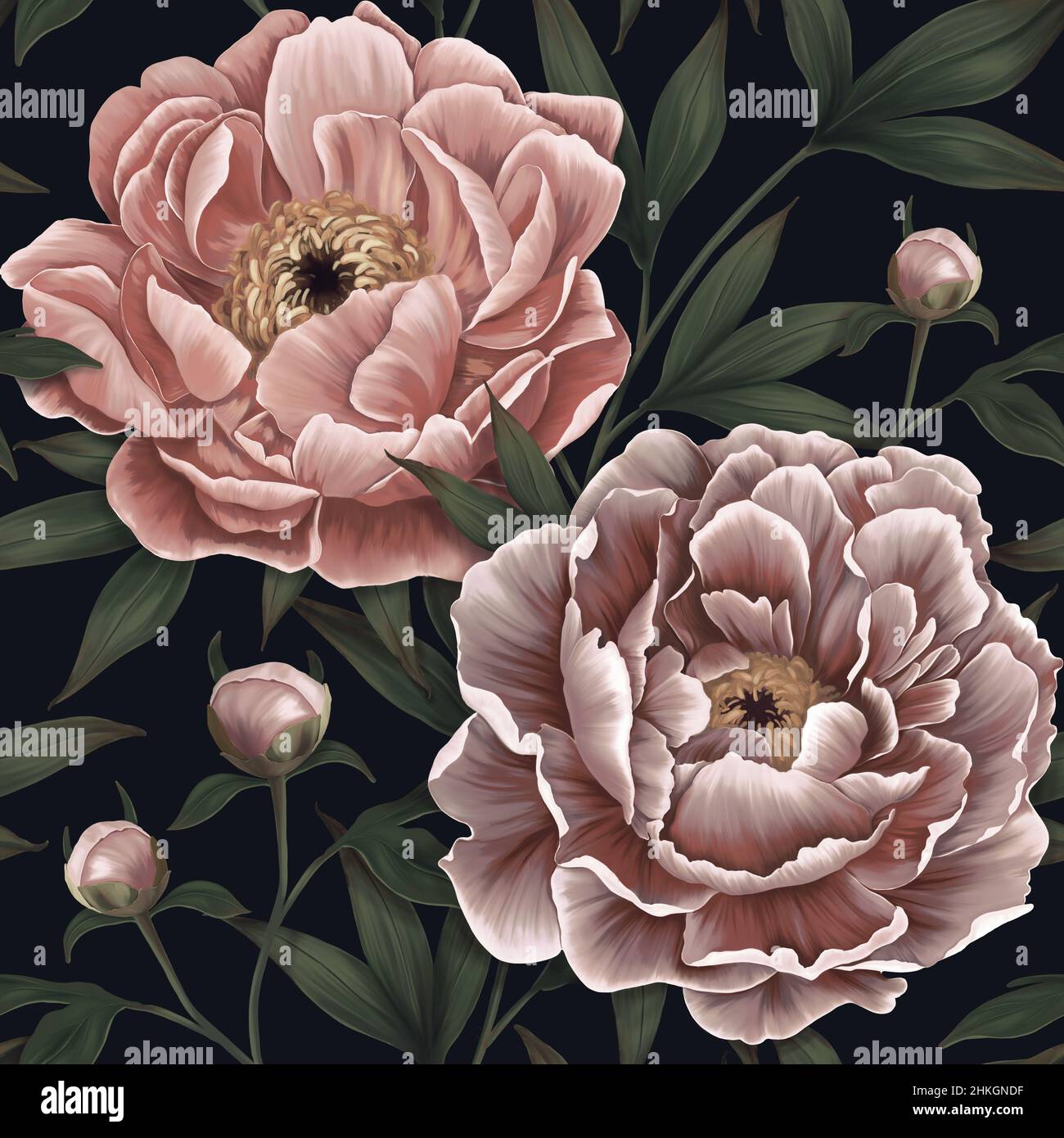 Vintage Peony Background