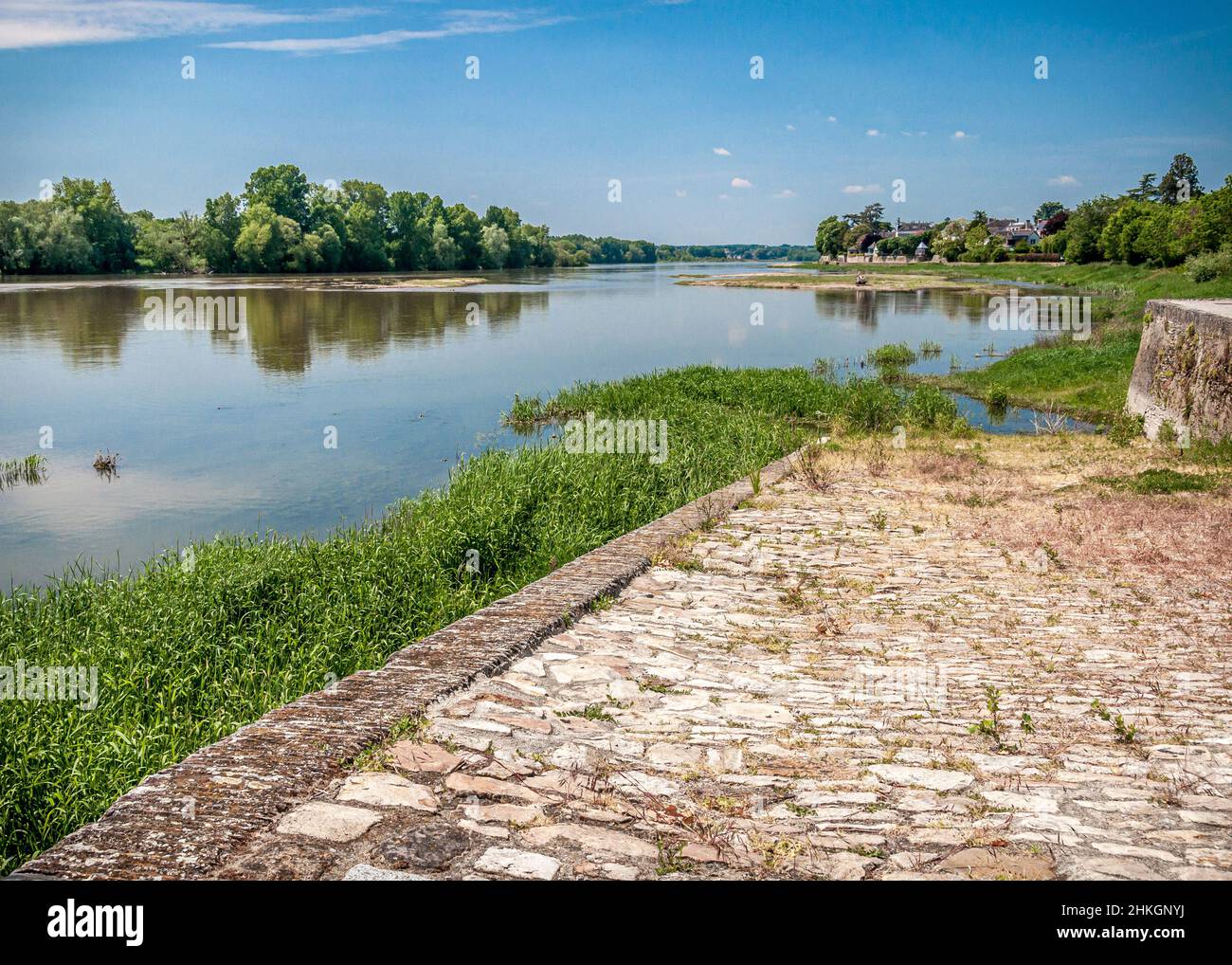 R Loire near Port Thibault, Angers Stock Photo