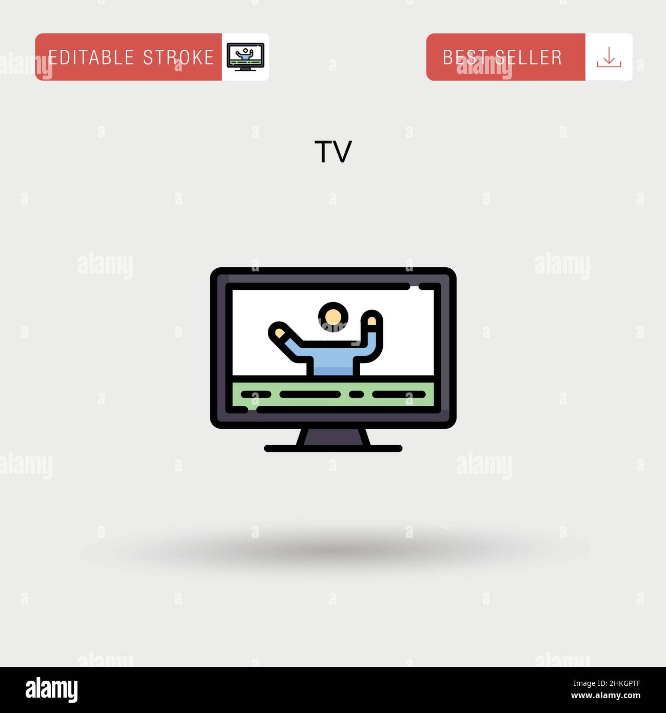 Tv Simple vector icon Stock Vector Image & Art - Alamy