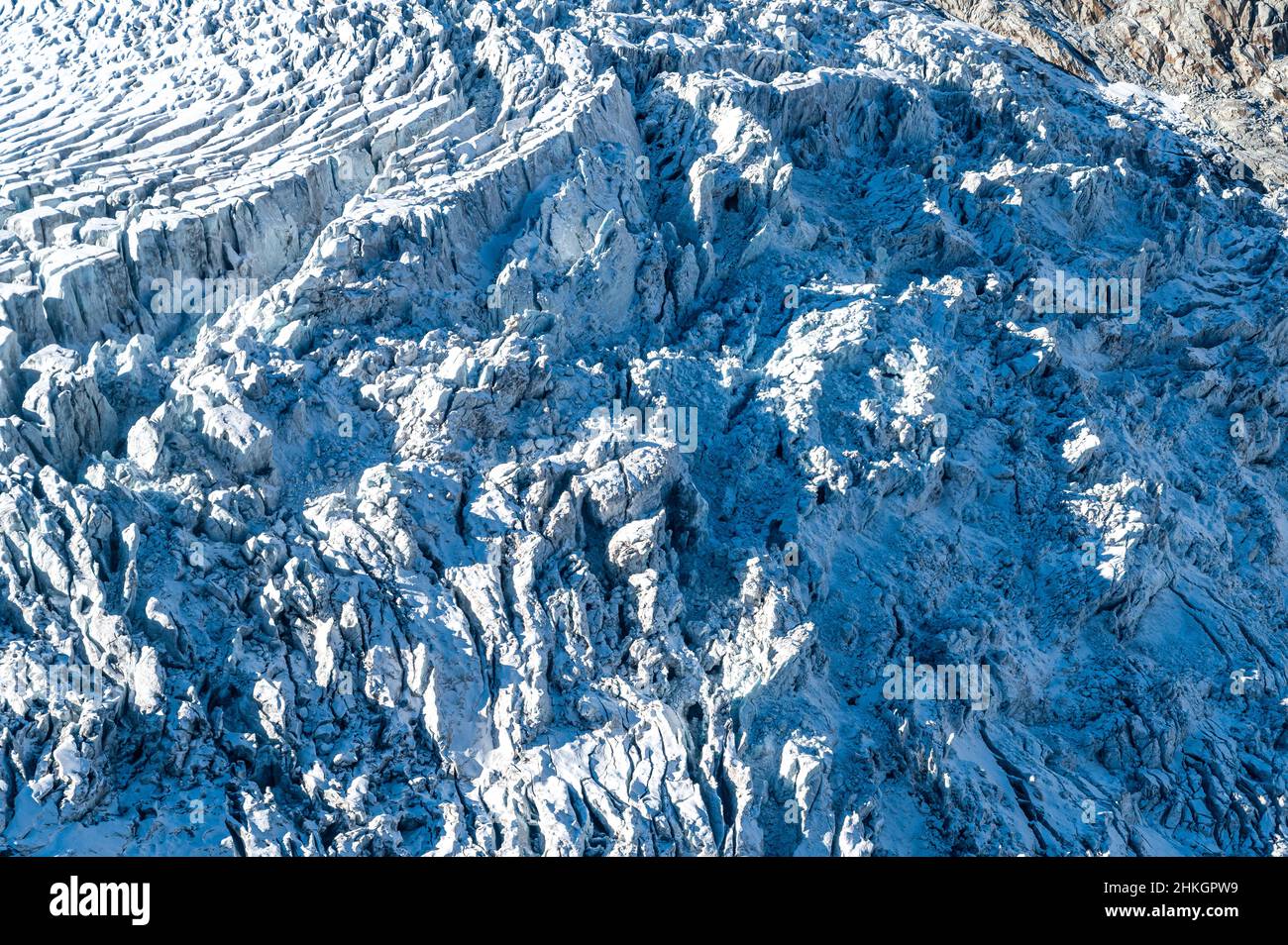 Beautiful patterns carved into snow by nature. Stock Photo