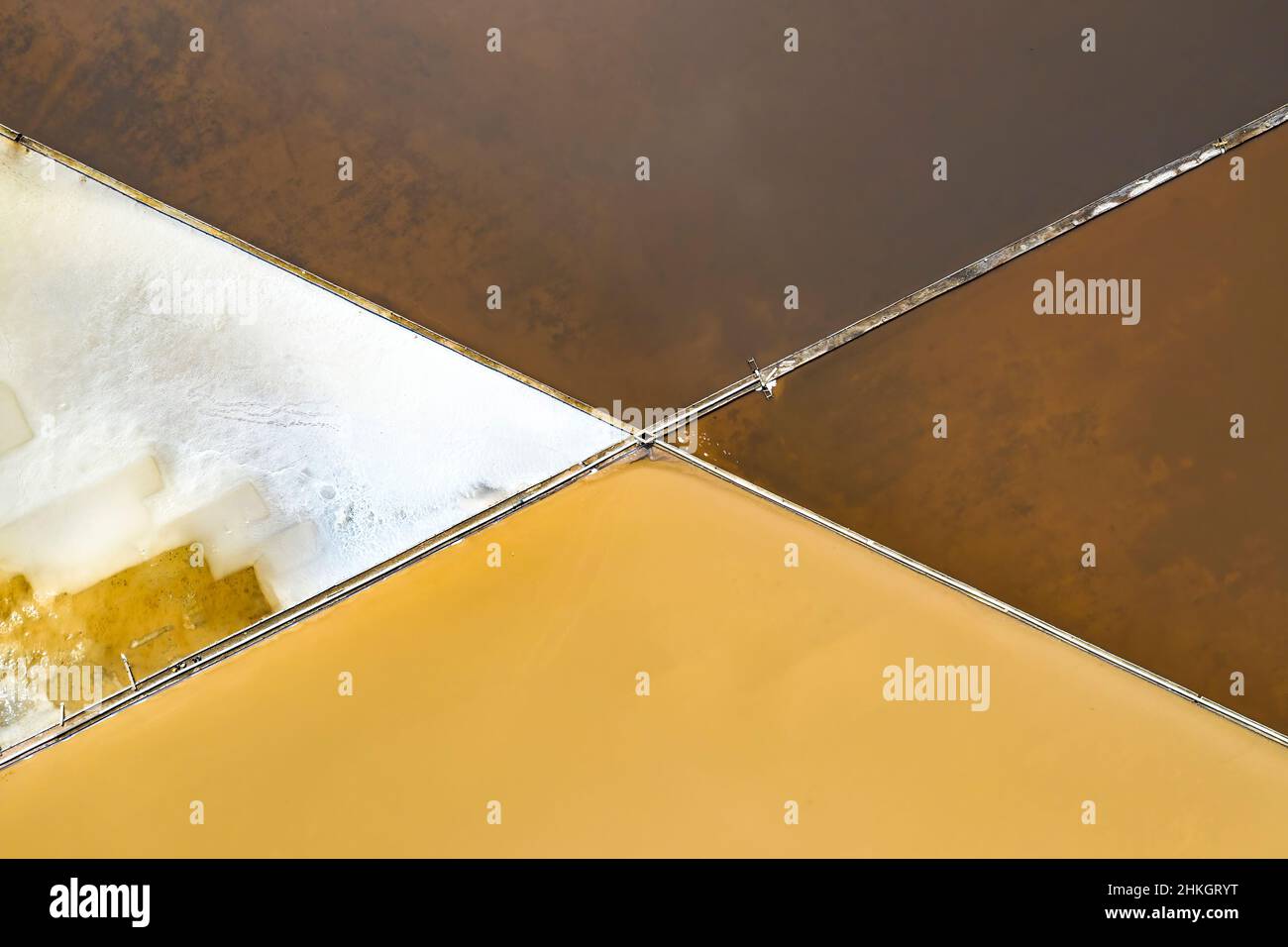 Salt ponds, Ghana Stock Photo