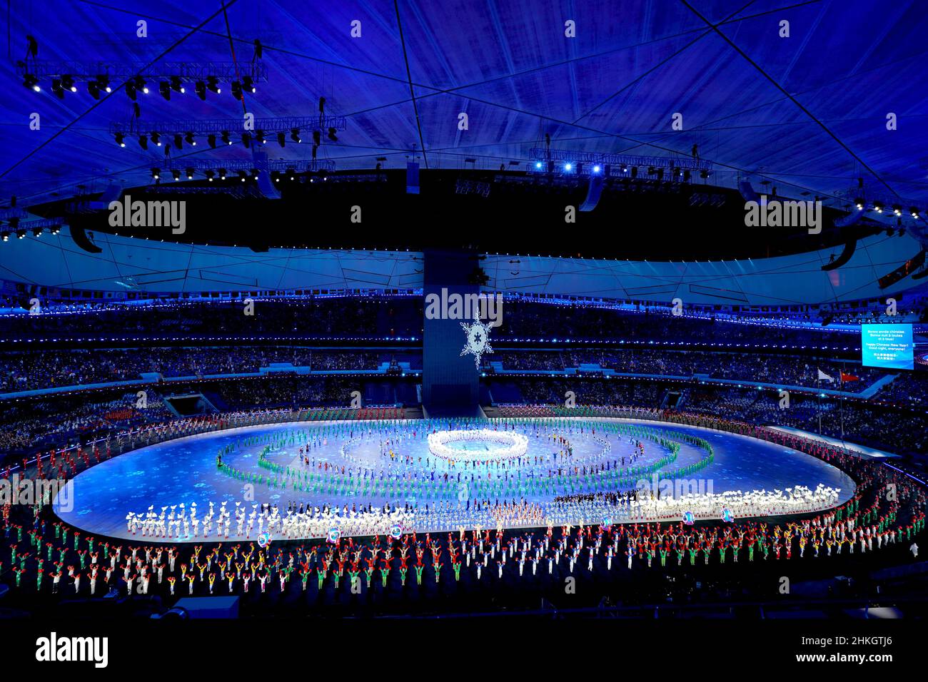 Performers during the opening ceremony of the Beijing 2022 Winter Olympic Games at the Beijing National Stadium in China. Picture date: Friday February 4, 2022. Stock Photo