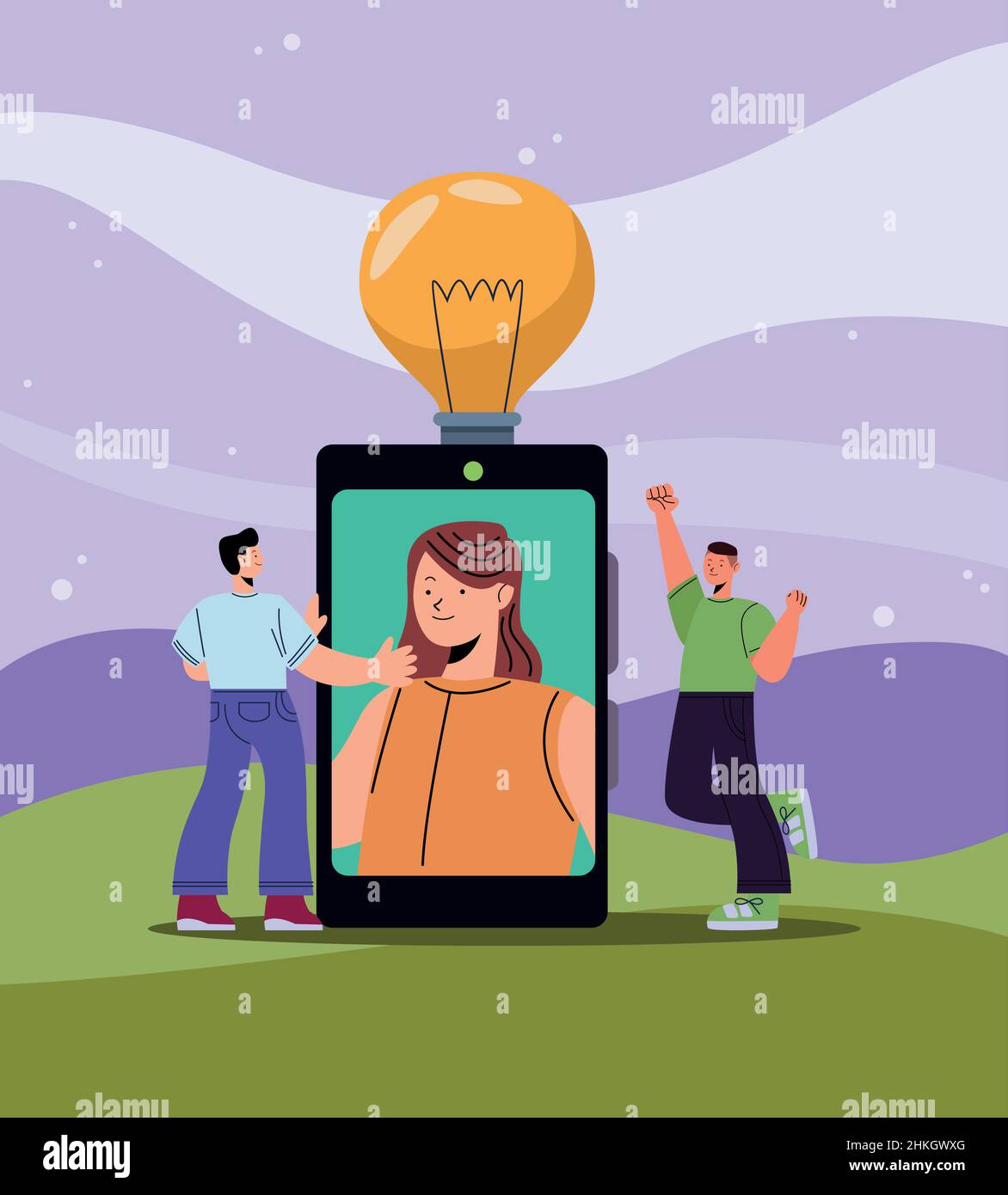 people in smartphone innovation Stock Vector Image & Art - Alamy
