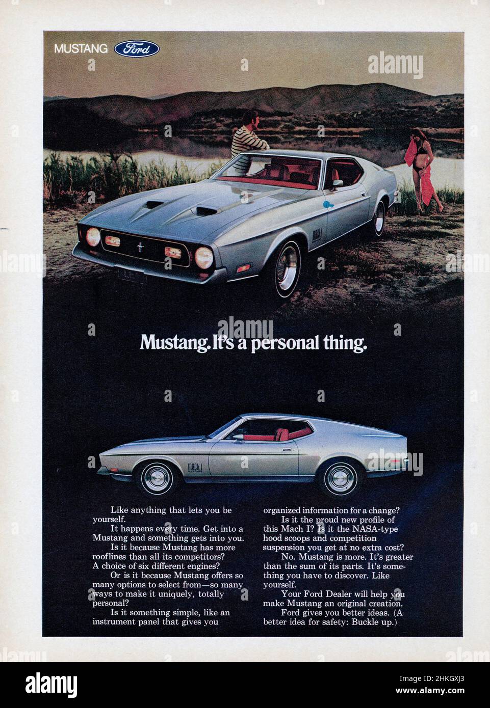 Vintage advert in the 15 February 1971 issue of 'Sports Illustrated' Magazine, USA Stock Photo