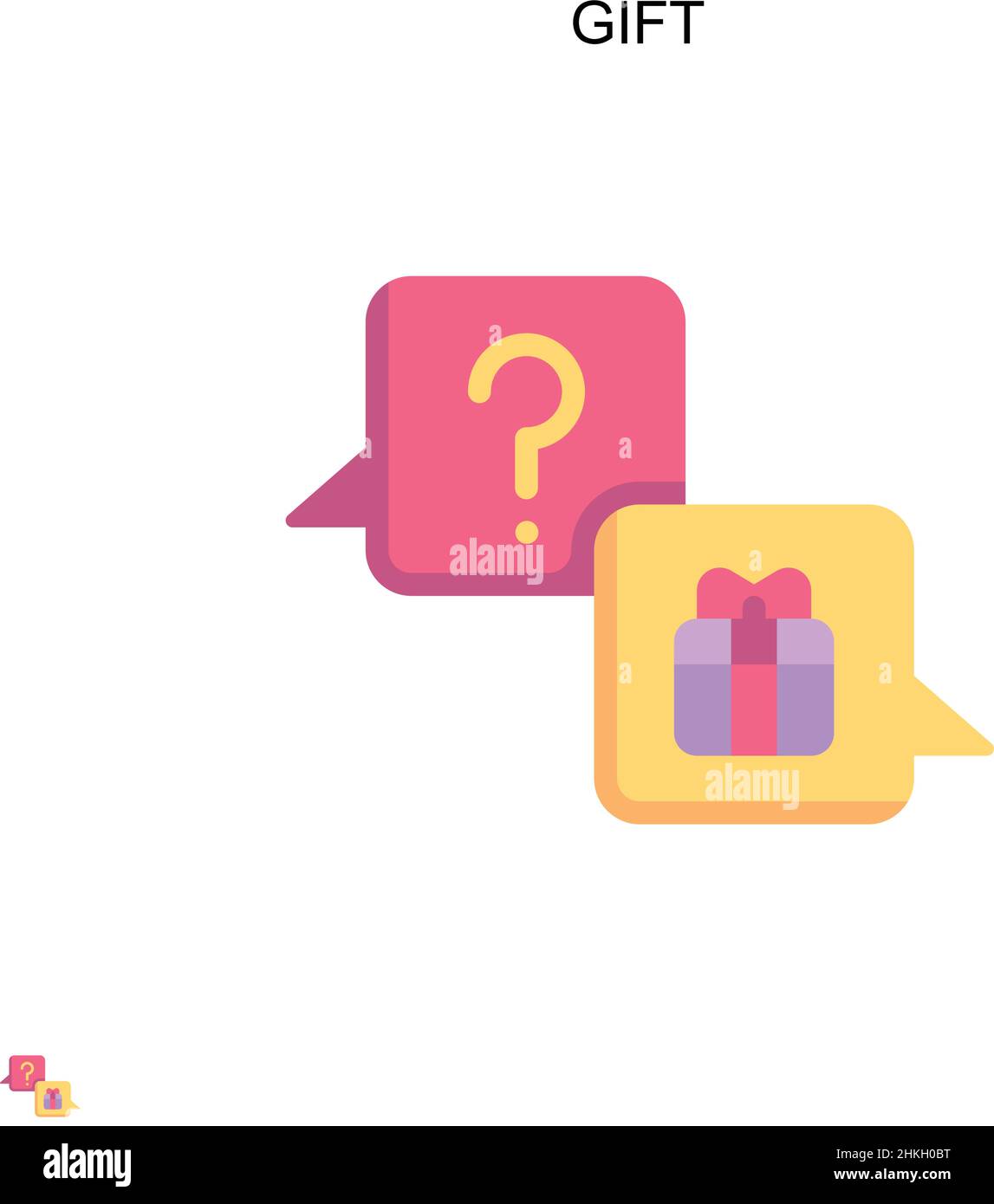 Gift Simple vector icon. Illustration symbol design template for web ...