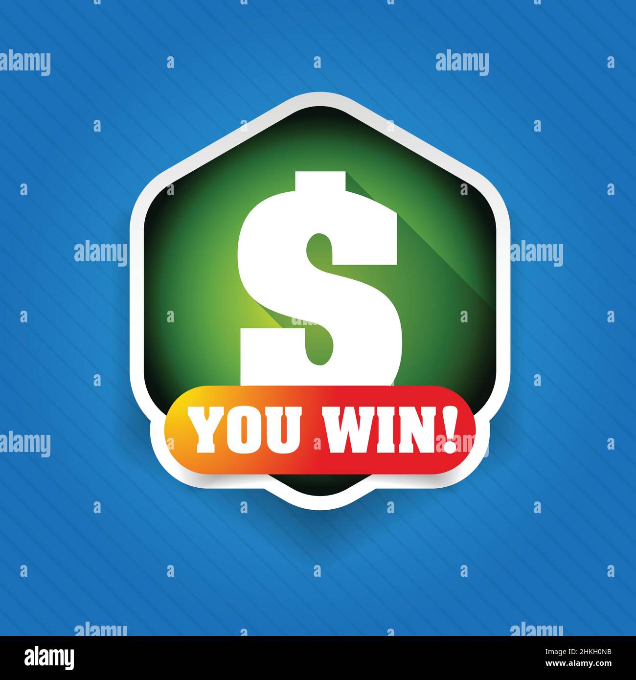 You win money sign badge vector Stock Vector Image & Art - Alamy