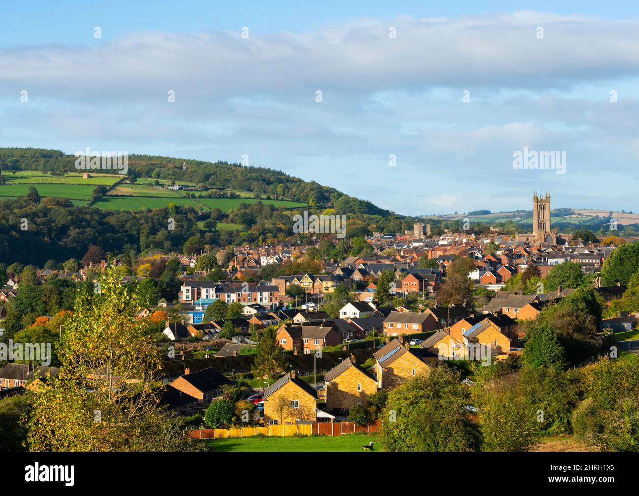 The town of Ludlow in south Shropshire. Stock Photo