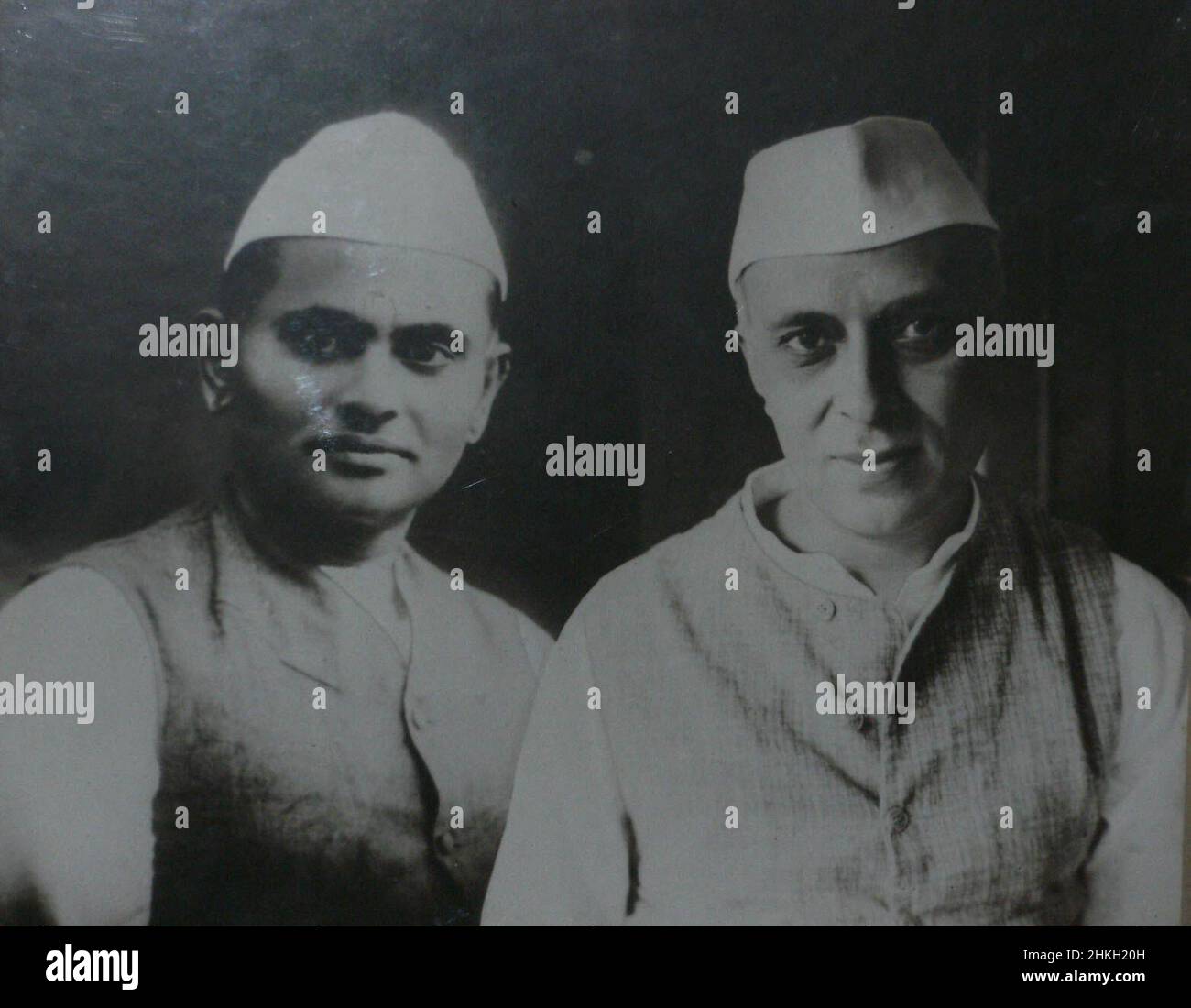 Letchumanan Chettiar with Pandit Jawaharlal Nehru Stock Photo