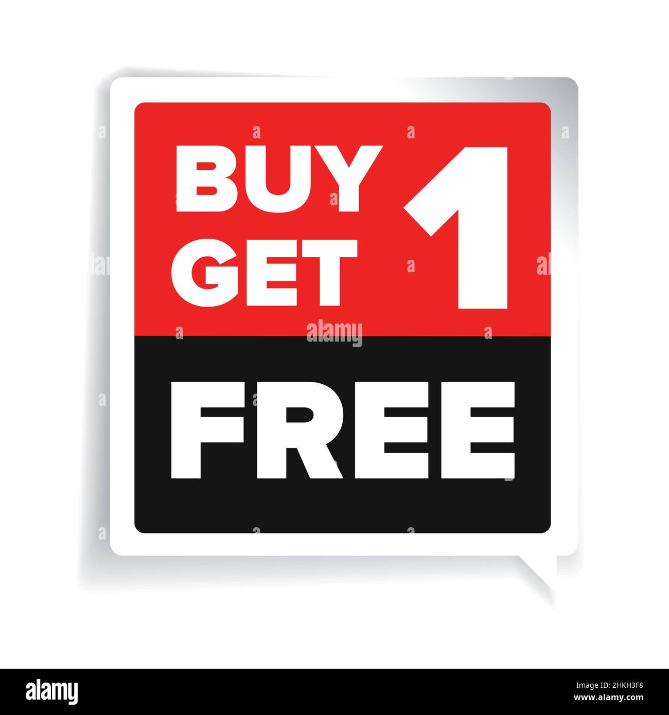Buy one get one free, promotional sale sticker Stock Vector