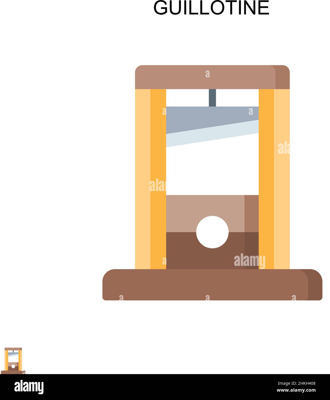 Guillotine Simple vector icon. Illustration symbol design template for web mobile UI element. Stock Vector