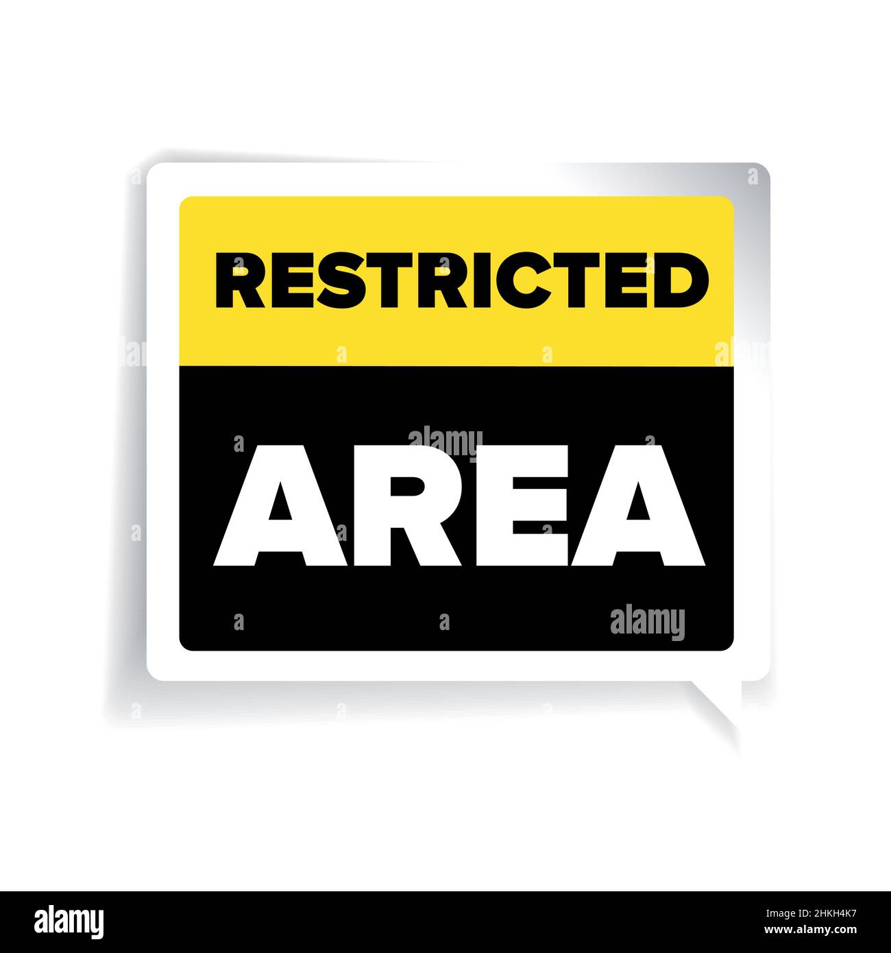 Restricted area warning sign vector Stock Vector