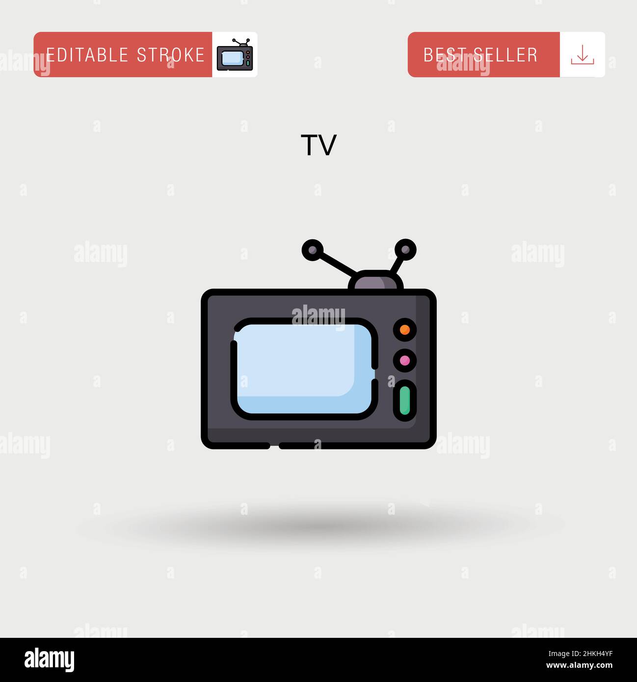 Tv Simple vector icon Stock Vector Image & Art - Alamy