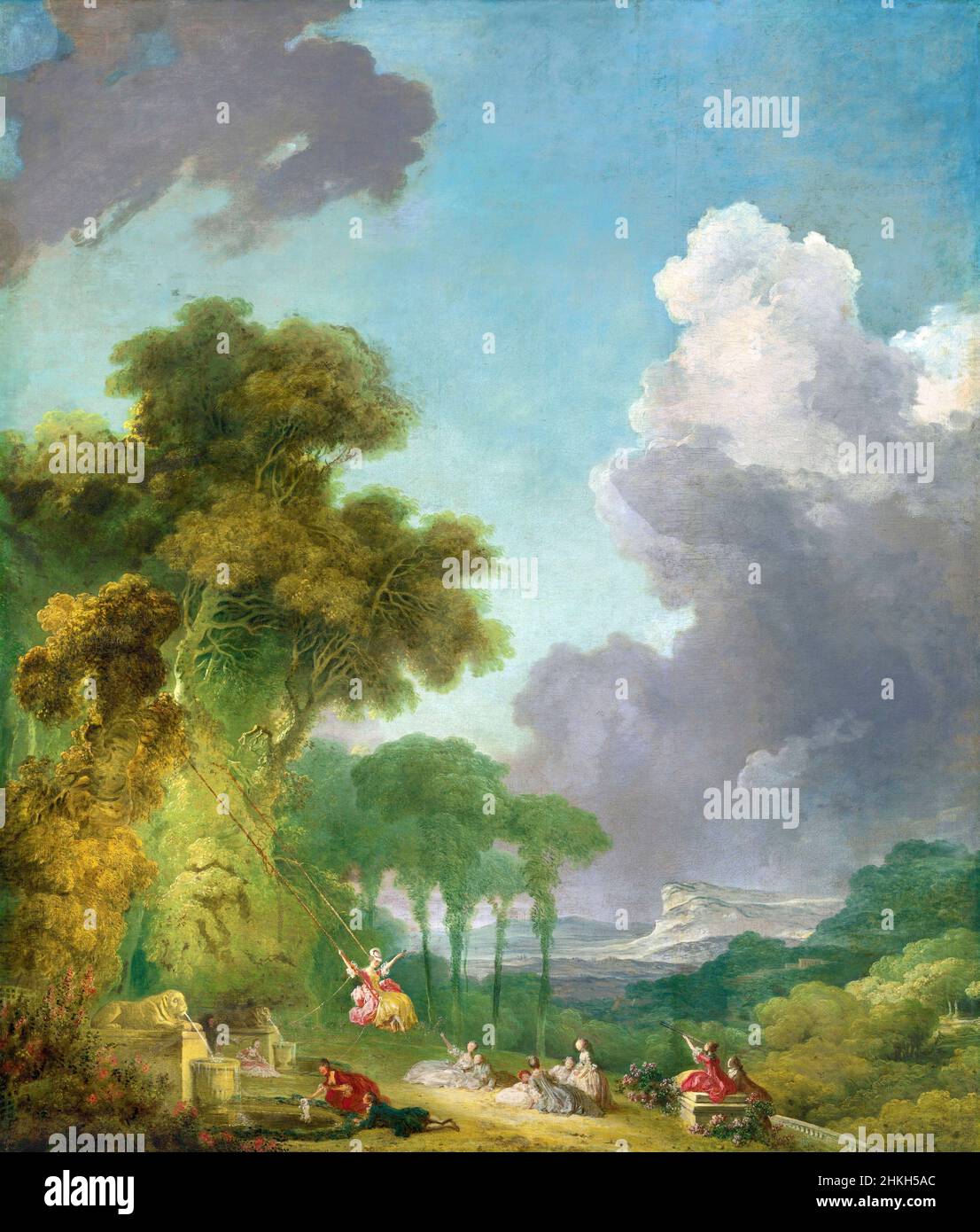The Swing by Jean-Honoré Fragonard (1732-1806), oil on canvas, c.1775-80 Stock Photo