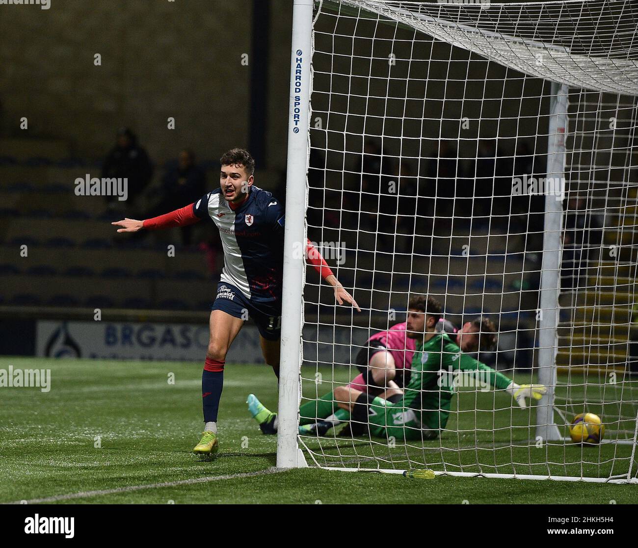 Raith Rovers drew with Queen of the South in the Scottish Championship on Tuesday 2nd February 2022 Stock Photo