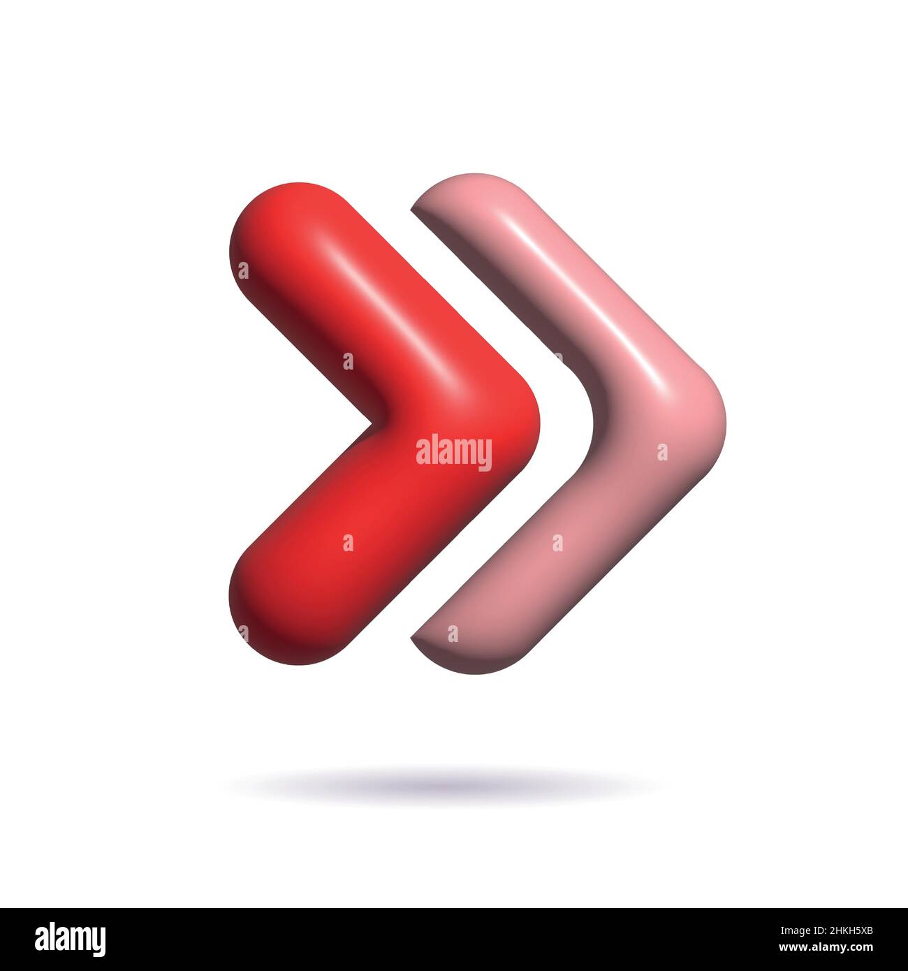 3d vector red arrow for web and UI design. Vector Stock Vector