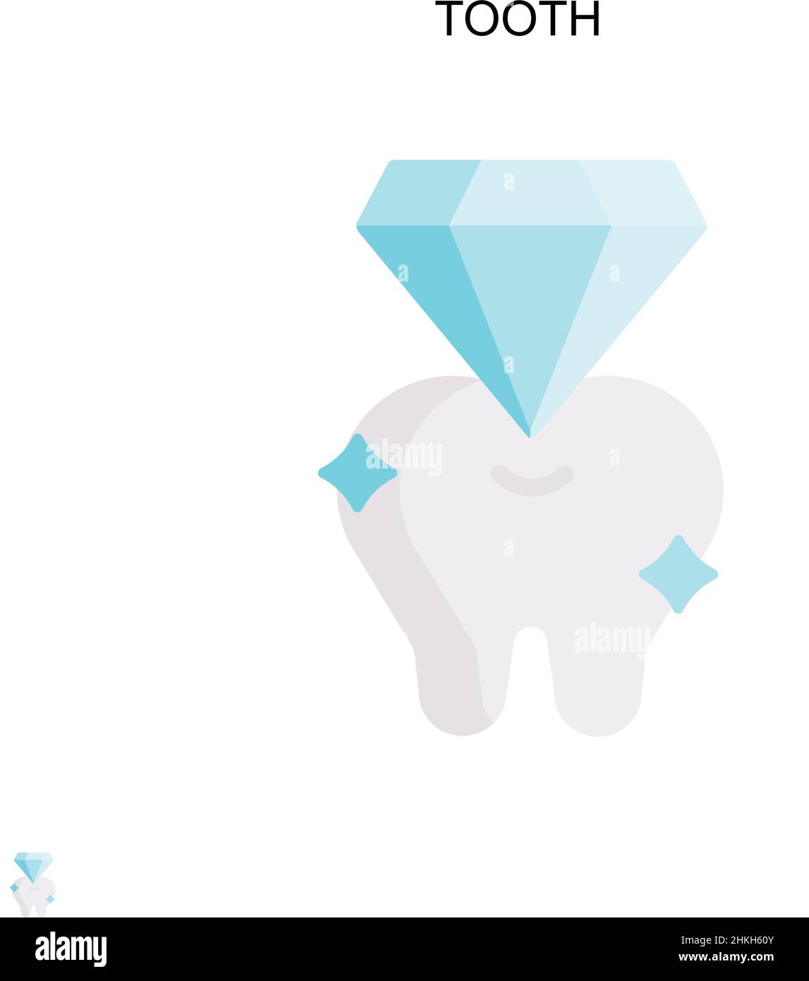 Tooth Simple vector icon. Illustration symbol design template for web ...